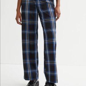 Black, blue and white plaid H&M trousers size 0
